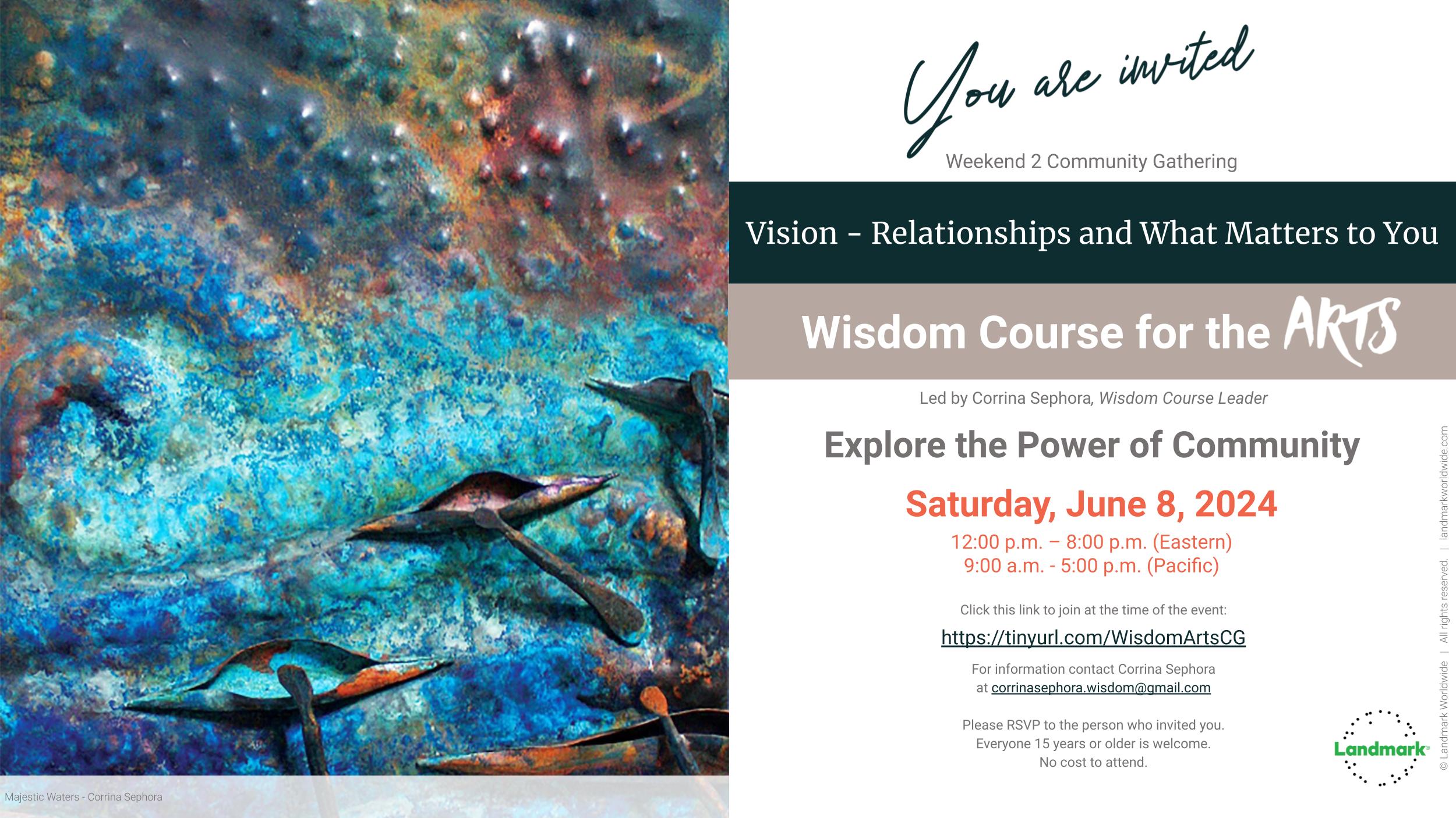 Landmark Wisdom Community Gatherings, Landmark Wisdom Community Events Landmark Wisdom Community Gatherings, Landmark Wisdom Community Events